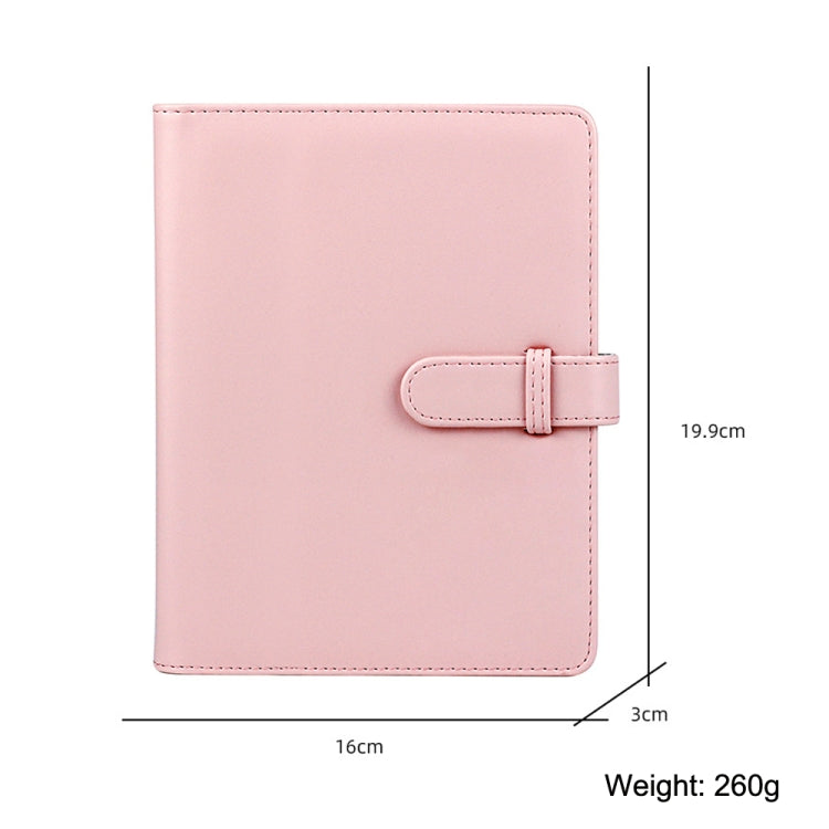 CAIUL 3 Inch PU Leather Photo Album Photo Collection Commemorative Book(Cherry Pink)