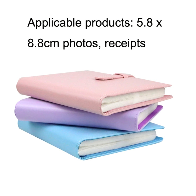 CAIUL 3 Inch PU Leather Photo Album Photo Collection Commemorative Book(Qingkong Blue)
