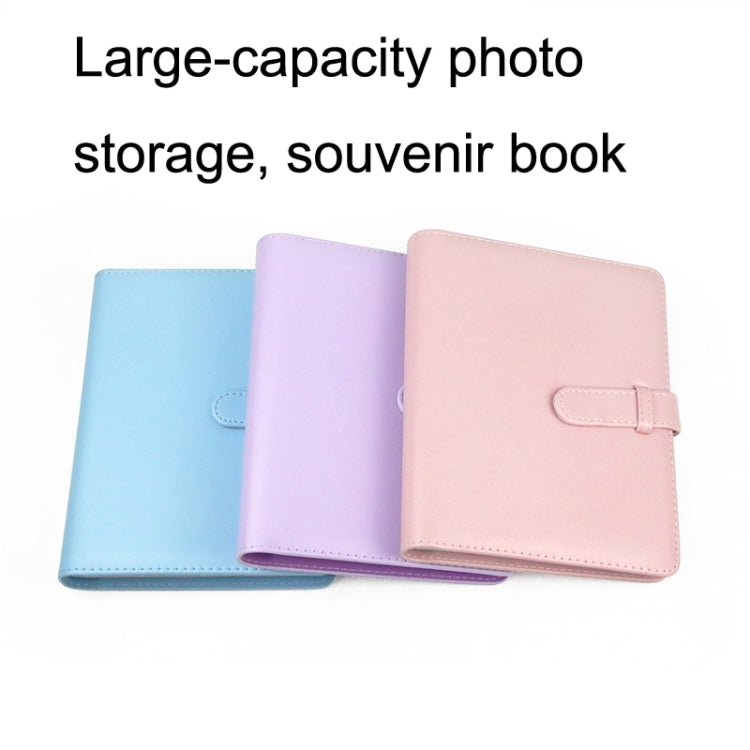 CAIUL 3 Inch PU Leather Photo Album Photo Collection Commemorative Book(Cherry Pink)