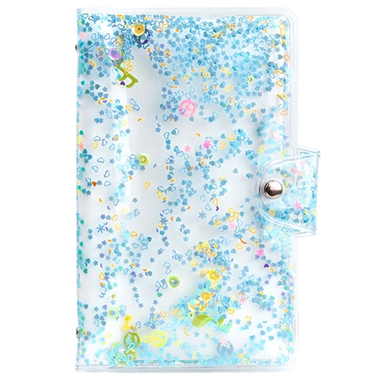 CAIUL 3 Inch PVC Photo Album Large Capacity Collection Commemorative Book(Blue Stream Sand)