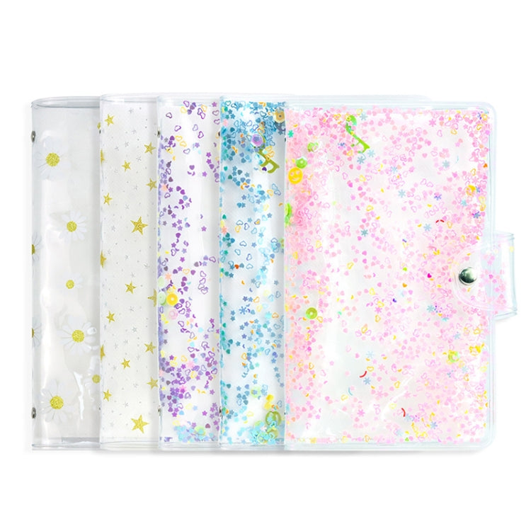CAIUL 3 Inch PVC Photo Album Large Capacity Collection Commemorative Book(Blue Stream Sand)