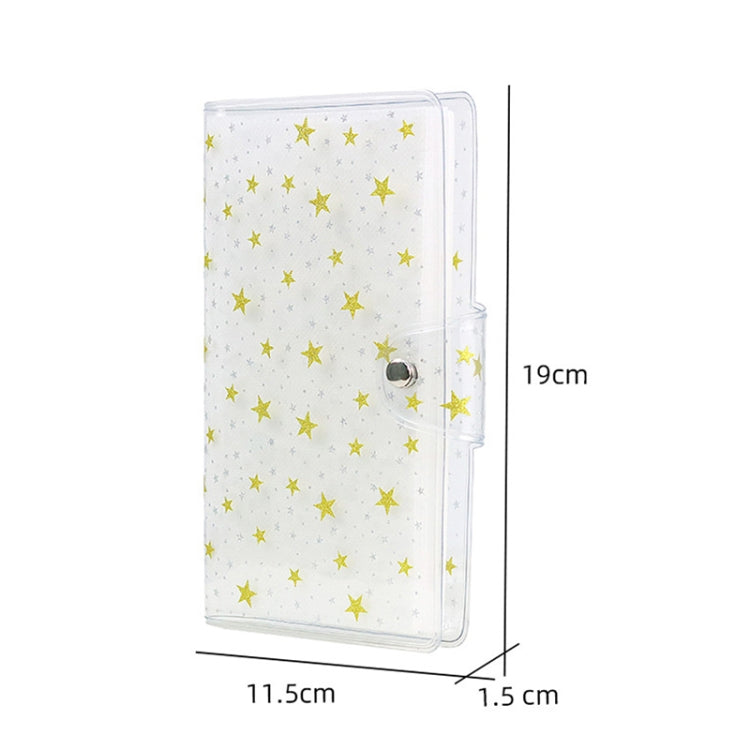 CAIUL 3 Inch PVC Photo Album Large Capacity Collection Commemorative Book(Blue Stream Sand)