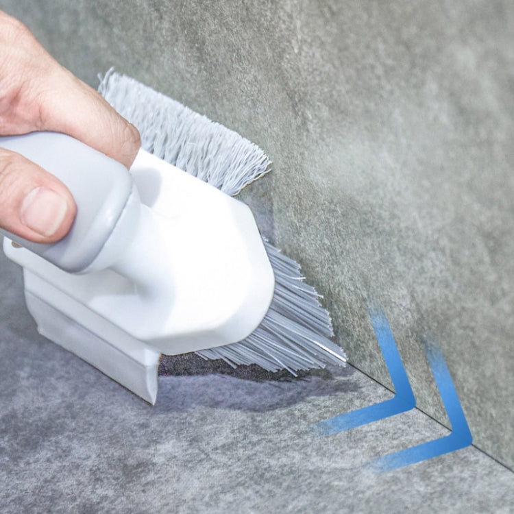 Bathroom Floor Corner Crevice Cleaning Brush(White Gray)
