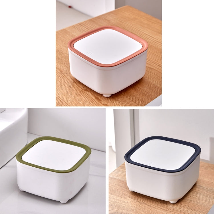 Home Desktop Mini Bomb Lid Trash Can Office Paper Basket(Green)