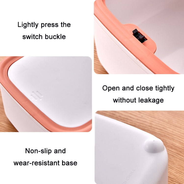 Home Desktop Mini Bomb Lid Trash Can Office Paper Basket(Orange)