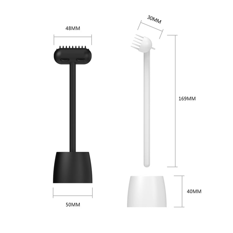 Pet Cat and Dog Supplies Long Handle Comb With Base(Black)