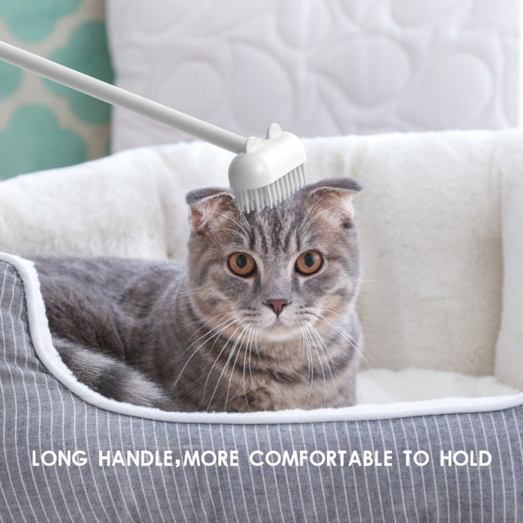 Pet Cat and Dog Supplies Long Handle Comb With Base(Green)