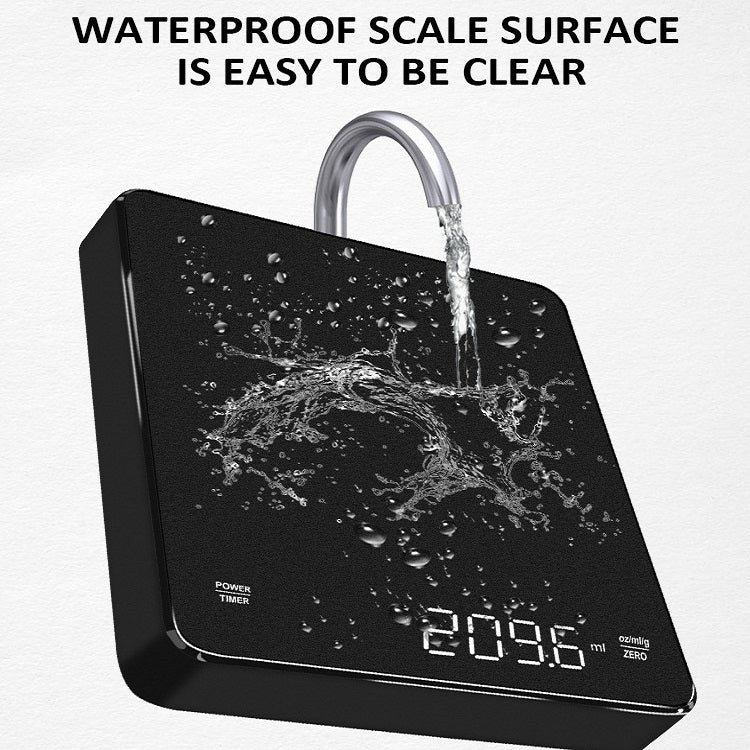 Household LED Electronic Coffee Scale, Specification: Black