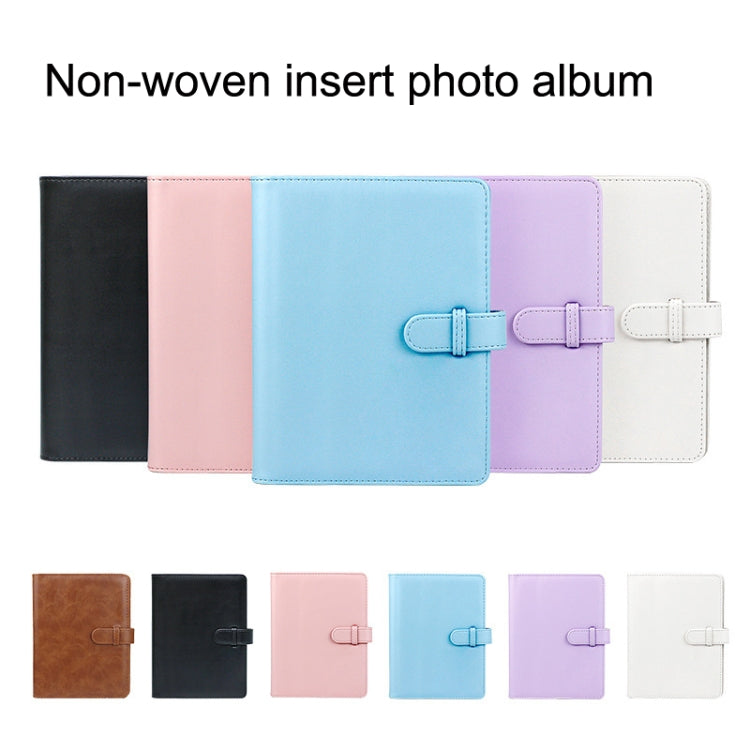 3 Inch PU Leather Retro Photo Album Photo Storage Commemorative Book(White)