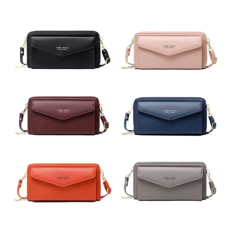 1665 RFID Anti-magnetic Anti-theft Touch Screen Cross-Body Phone Bag Card Holder(Royal Blue)