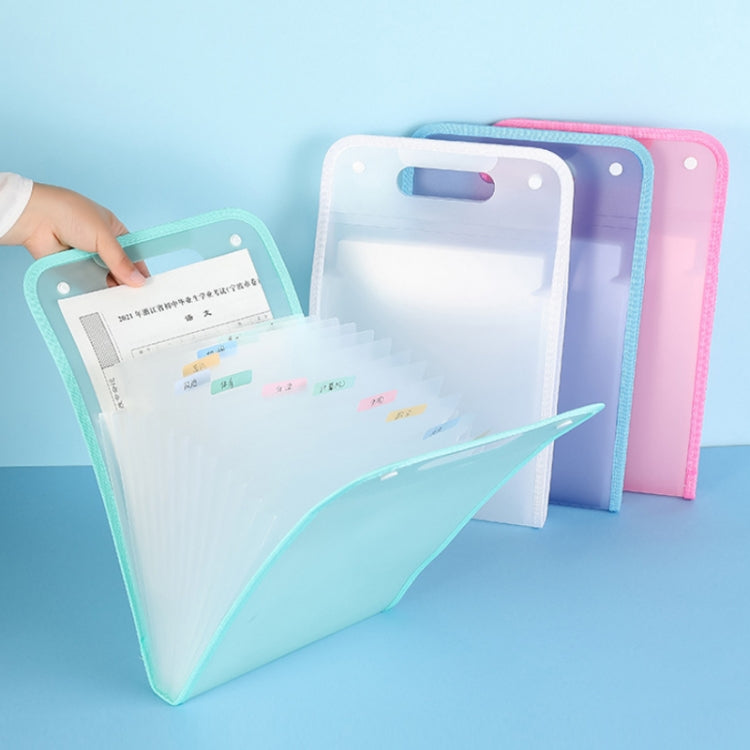 Business Office Folder Portable Vertical Organ Briefcase(Pink)