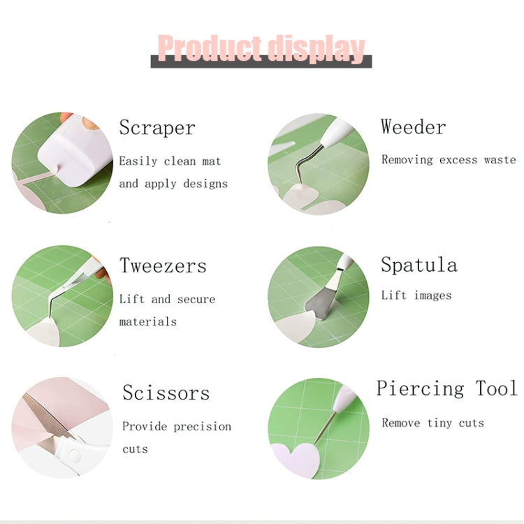6 In 1+Recycler+Bag Vinyl Weeding Tool Set DIY Silhouette Embossed Engraving Tool