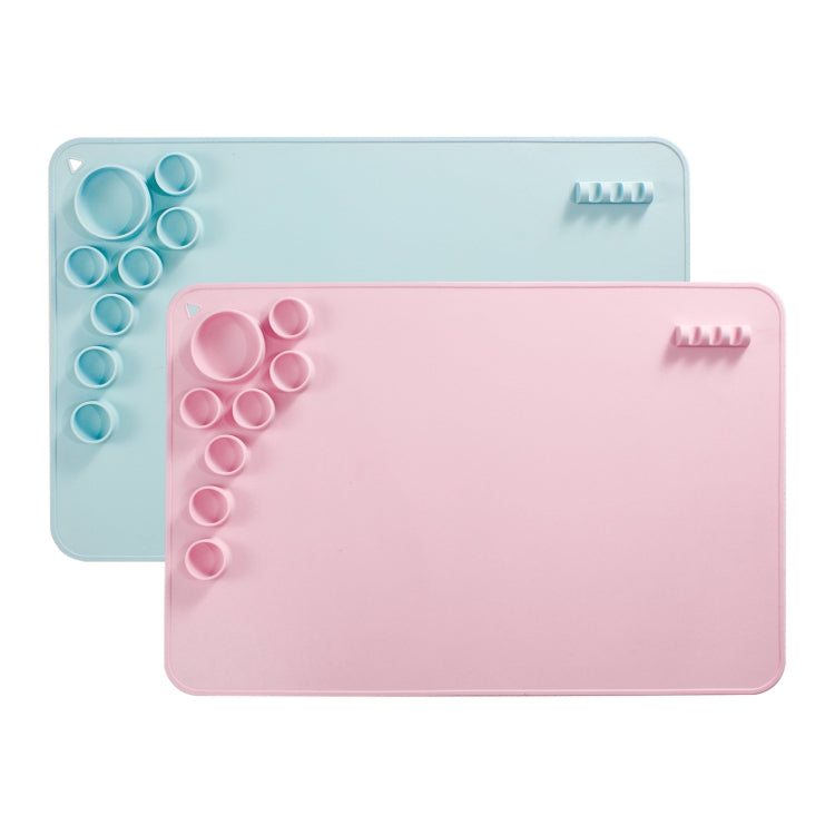 Silicone Children Drawing Pad Wipeable Washable Paint Palettes(Pink)