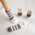 1 Set Double Knit Wear-Resisting Table Stool Leg Mute Protective Cover(Deep Gray)