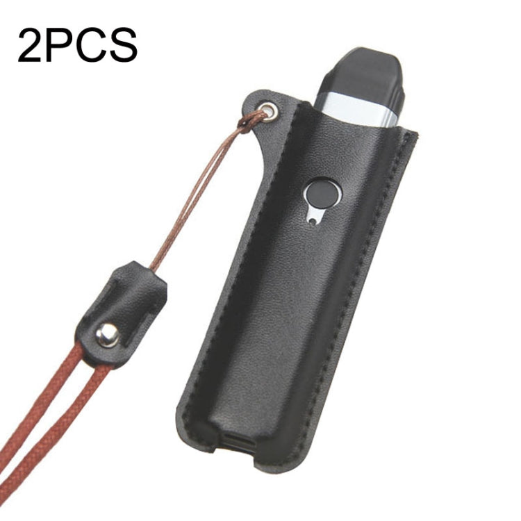 2PCS Electronic Cigarette Anti-drop Protection Case With Lanyard For Uwell Caliburn(Black)