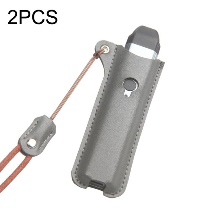 2PCS Electronic Cigarette Anti-drop Protection Case With Lanyard For Uwell Caliburn(Gray)