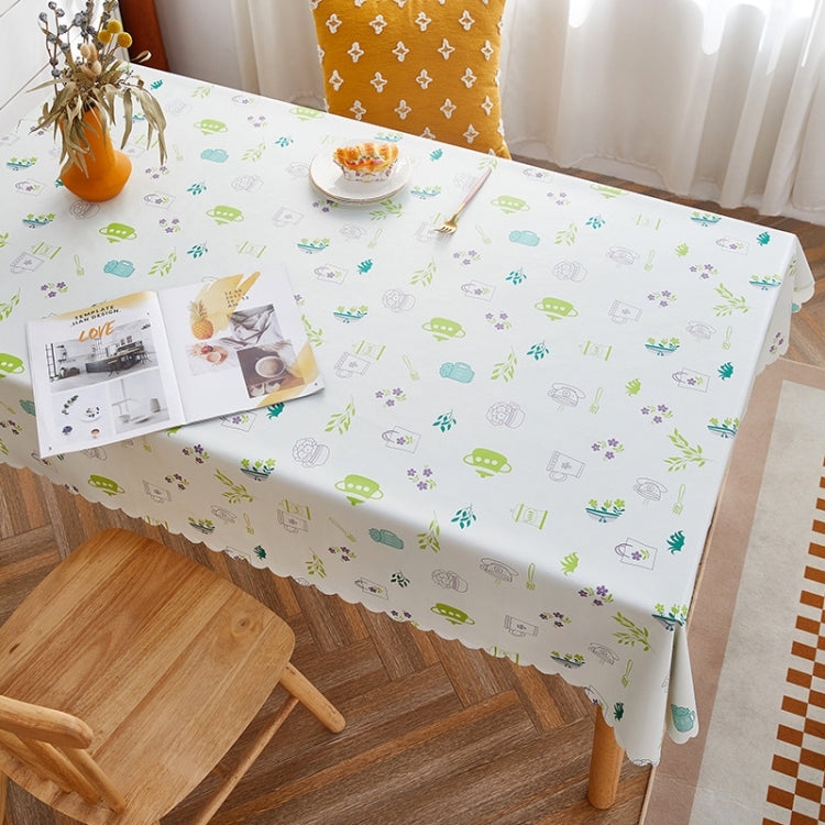 Rural Farm PVC Paper Waterproof Oil Wash Desktop Table Cloth, Size: 120x180cm(Romantic House)
