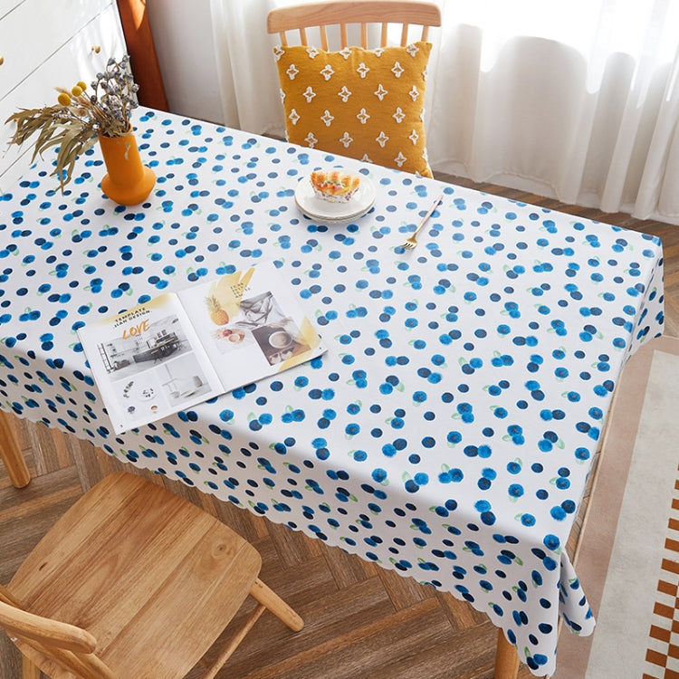 Rural Farm PVC Paper Waterproof Oil Wash Desktop Table Cloth, Size: 140x140cm(Blueberry)