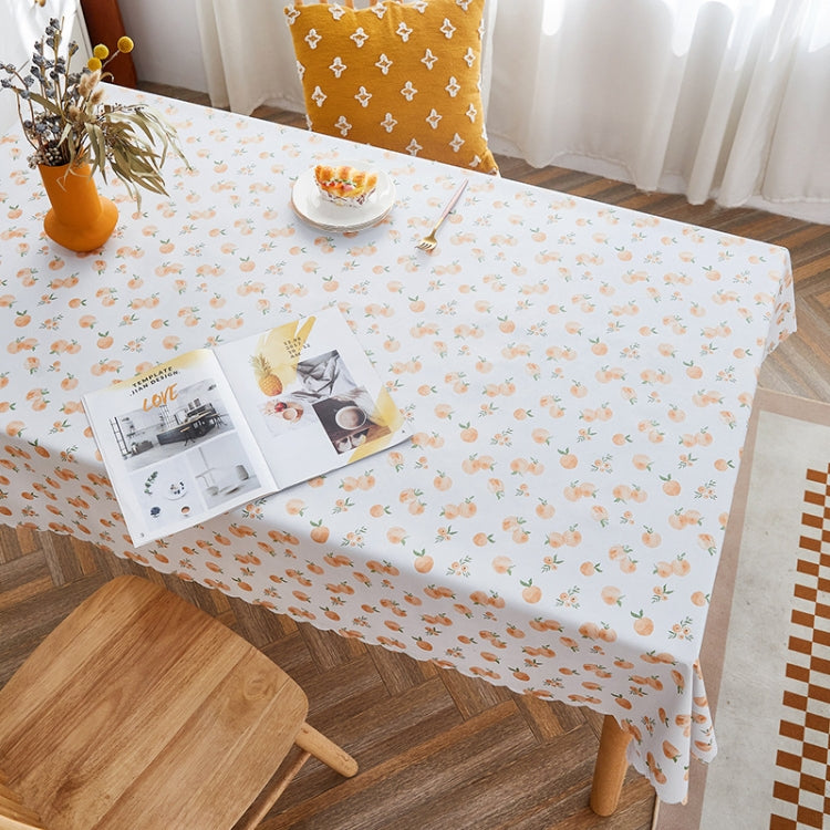 Rural Farm PVC Paper Waterproof Oil Wash Desktop Table Cloth, Size: 140x180cm(Peach)