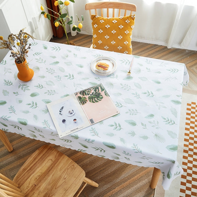 Rural Farm PVC Paper Waterproof Oil Wash Desktop Table Cloth, Size: 140x200cm(Fresh Leaves)