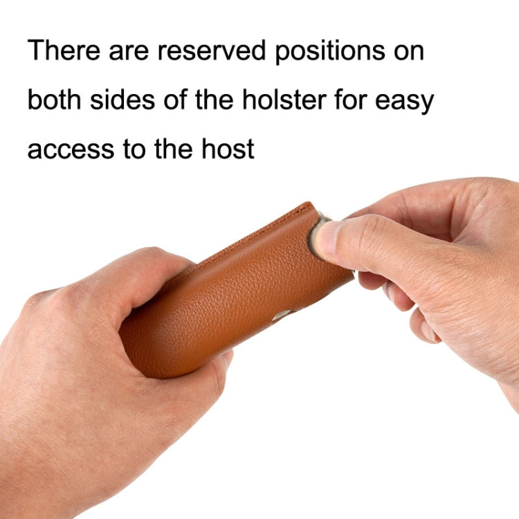 Electronic Cigarette Leather Protective Case For IQO ILUMA ONE, Style: Flat Pattern (Black)
