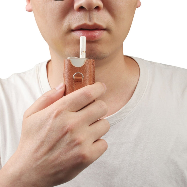 Electronic Cigarette Leather Protective Case For IQO ILUMA ONE, Style: Flat Pattern (Brown)