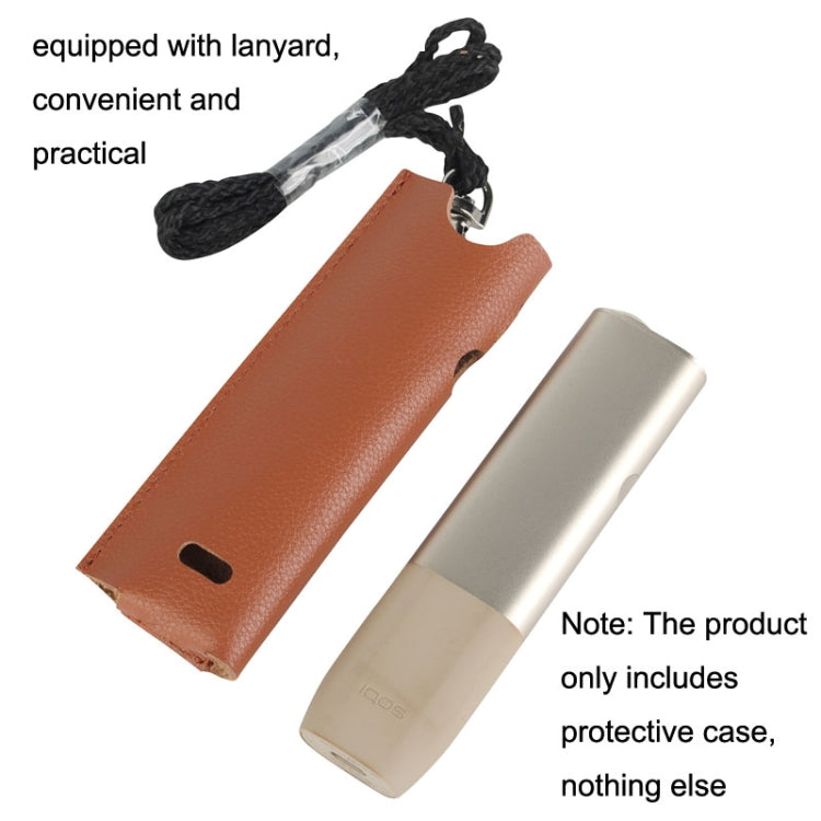 Electronic Cigarette Leather Protective Case For IQO ILUMA ONE, Style: Lychee Pattern (Gray)
