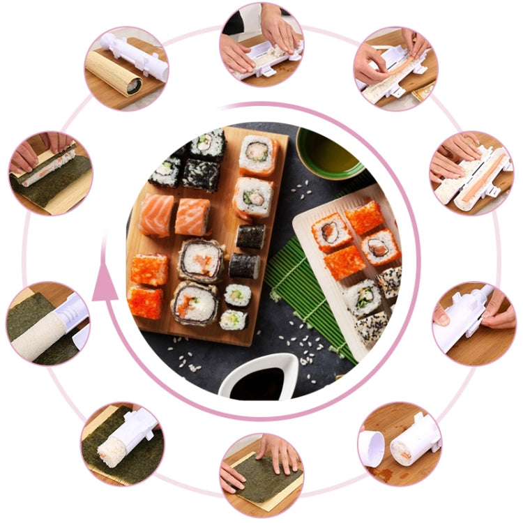 Home Circular Barrel Sushi Model DIY Sushi Tool(Wheat Apricot)