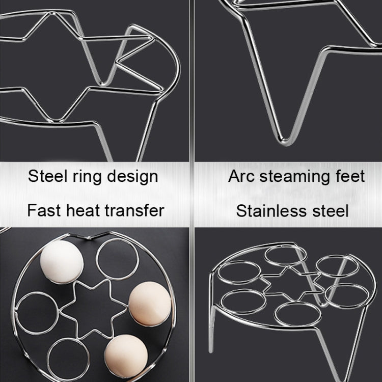 2 PCS Kitchen Stainless Steel Steamed Egg Rack, Style: 4.0 Line High Feet
