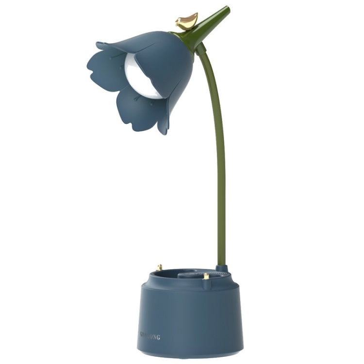 GIVELONG LED Foldable Desk Lamp Stylus Holder Night Light(Blue)