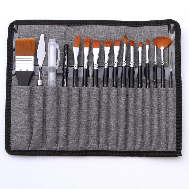 18 In 1 Multipurpose Nylon Hair Watercolor Paintbrush Acrylic Paintbrush(Dark Blue)