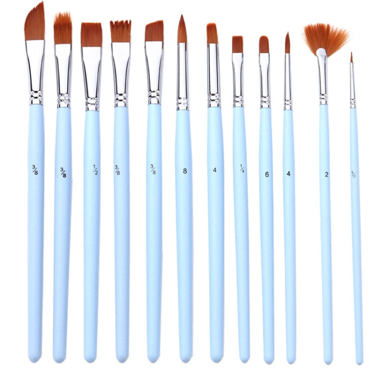 18 In 1 Multipurpose Nylon Hair Watercolor Paintbrush Acrylic Paintbrush(Light Blue)
