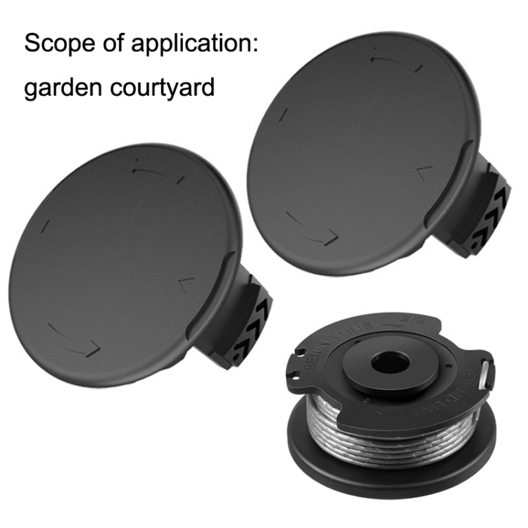 2PCS GK04 Cordless Weeder Lawn Mower Spool Cover For Greenworks(Green)