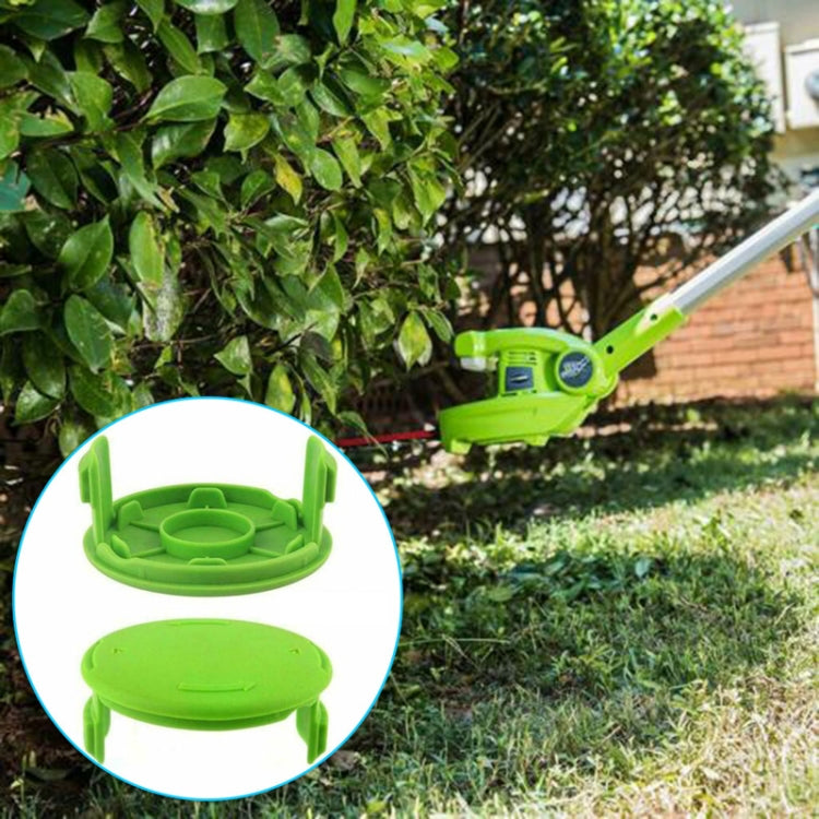 2PCS GK04 Cordless Weeder Lawn Mower Spool Cover For Greenworks(Black)