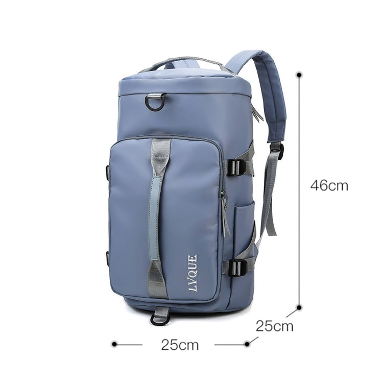 375 Large-capacity Waterproof and Wear-resistant Crossbody Travel Backpack(Fog Blue)