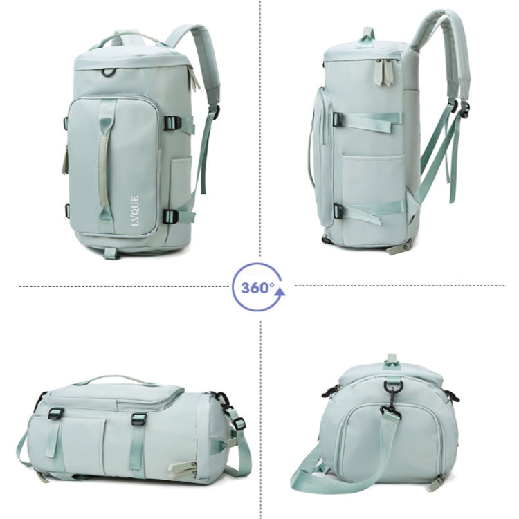 375 Large-capacity Waterproof and Wear-resistant Crossbody Travel Backpack(Fog Blue)