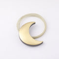 Metal Curtain Magnetic Buckle Tie Free Punch Moon Curtain Tie(Green Bronze)