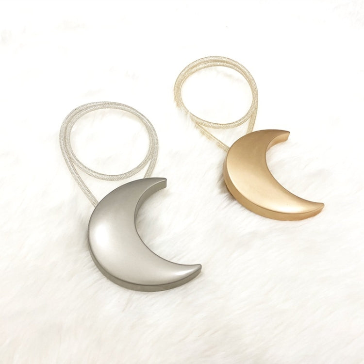 Metal Curtain Magnetic Buckle Tie Free Punch Moon Curtain Tie(Red  Bronze)