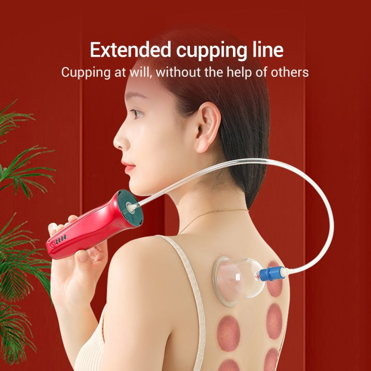 Electric Cupping Device Vacuum Scraping Instrument Charging Meridian Massage Device(Green)