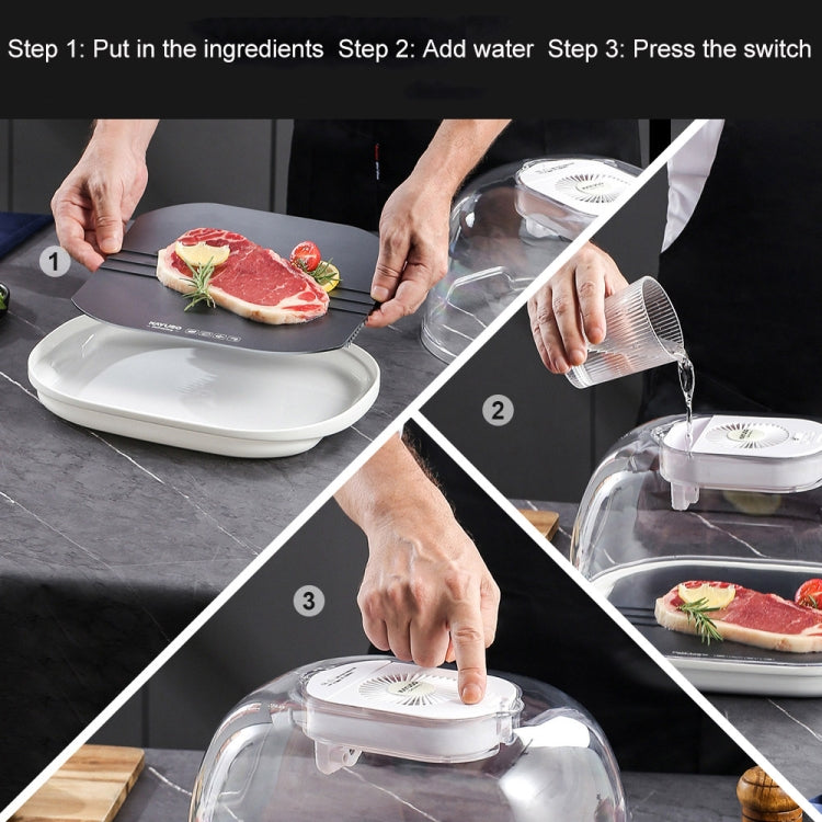 Frozen Food Quick Thaw Tray Thaw Plate(Gray)