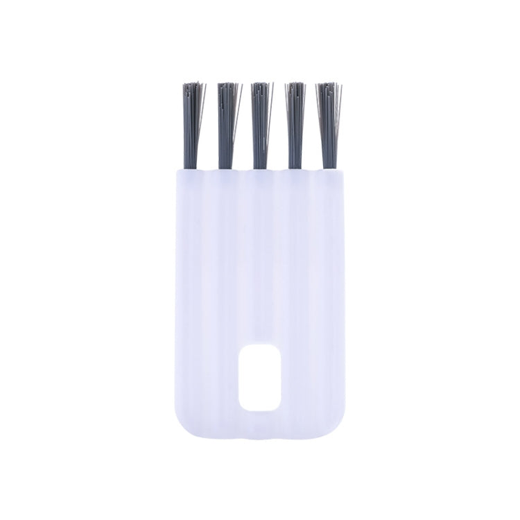 Household Multifunctional Bendable Groove Crevice Cleaning Brush(White)