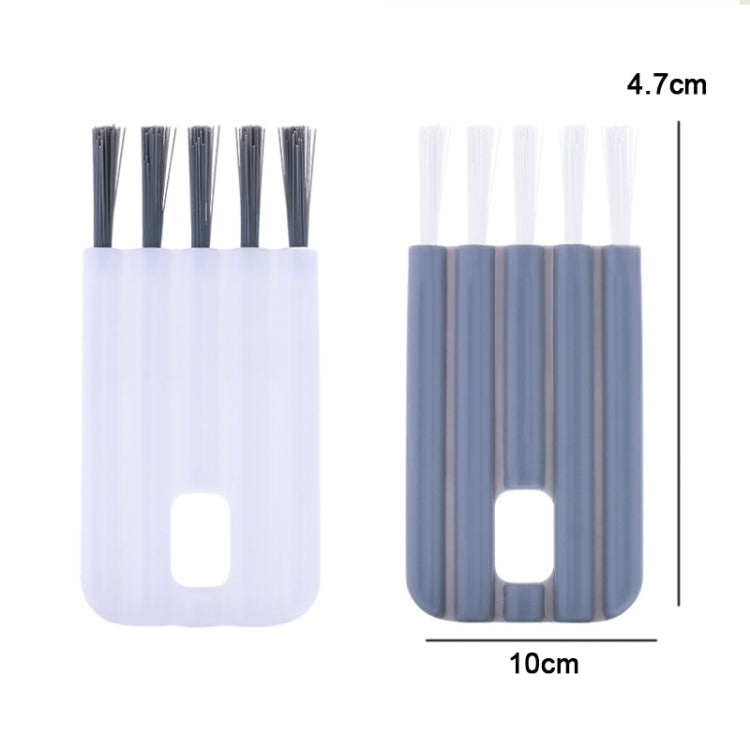 Household Multifunctional Bendable Groove Crevice Cleaning Brush(Grey)