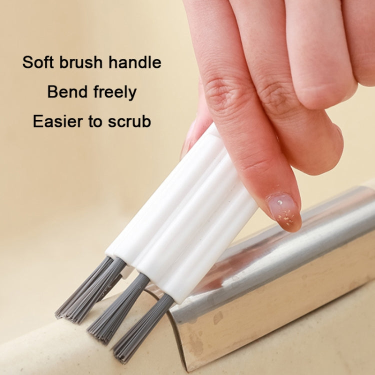 Household Multifunctional Bendable Groove Crevice Cleaning Brush(Grey)