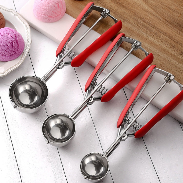 304 Stainless Steel Silicone Handle Ice Cream Scoop, Diameter 5cm