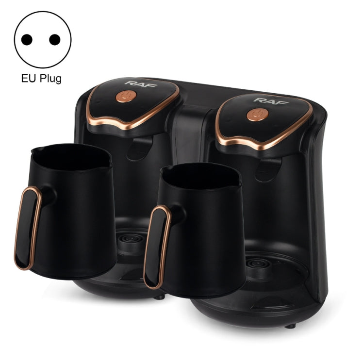 RAF R.109 Household Heating Coffee Pot Portable Office Coffee Tea Maker, EU Plug(Black Gold)