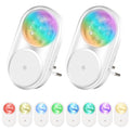 2 PCS Smart LED Light Control Night Light RGB Colorful Atmosphere Light with Sleeping Light(EU Plug)