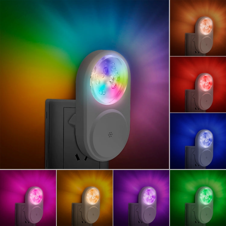 2 PCS Smart LED Light Control Night Light RGB Colorful Atmosphere Light with Sleeping Light(EU Plug)