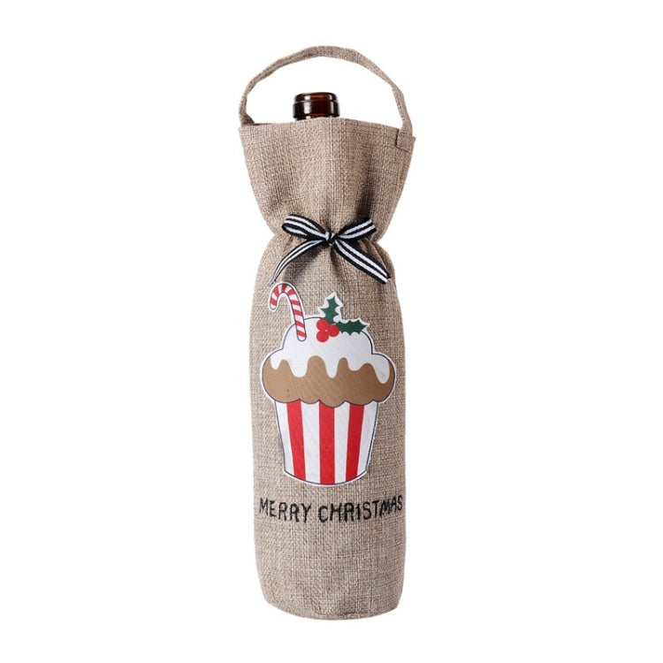 Christmas Decoration Supplies Tote Bottle Cover Champagne Red Wine Bag(Cake Style)