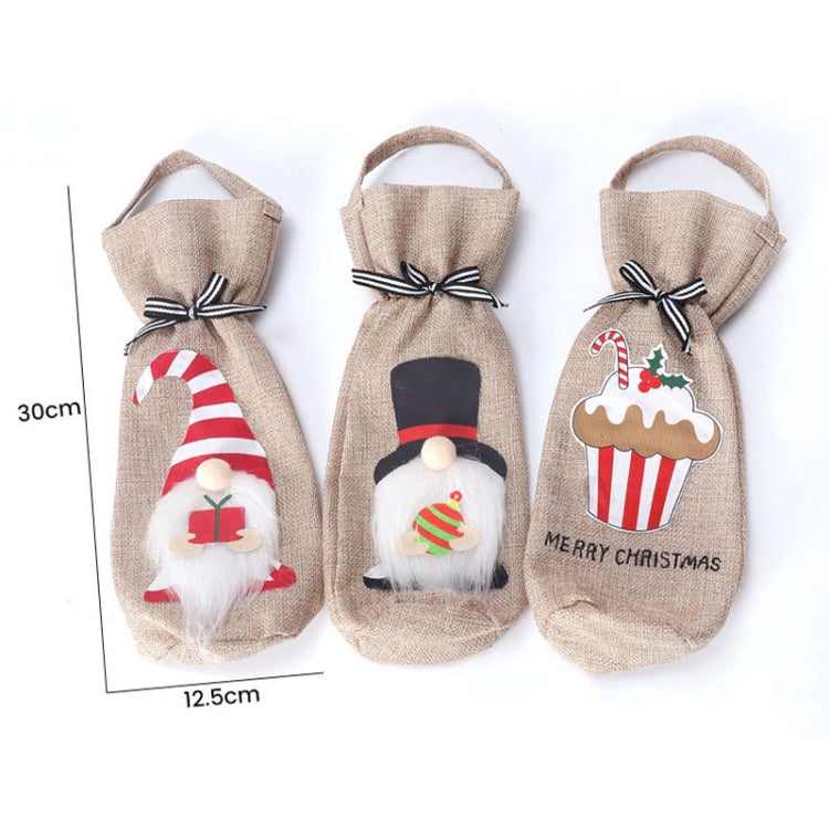 Christmas Decoration Supplies Tote Bottle Cover Champagne Red Wine Bag(Nordic Style)