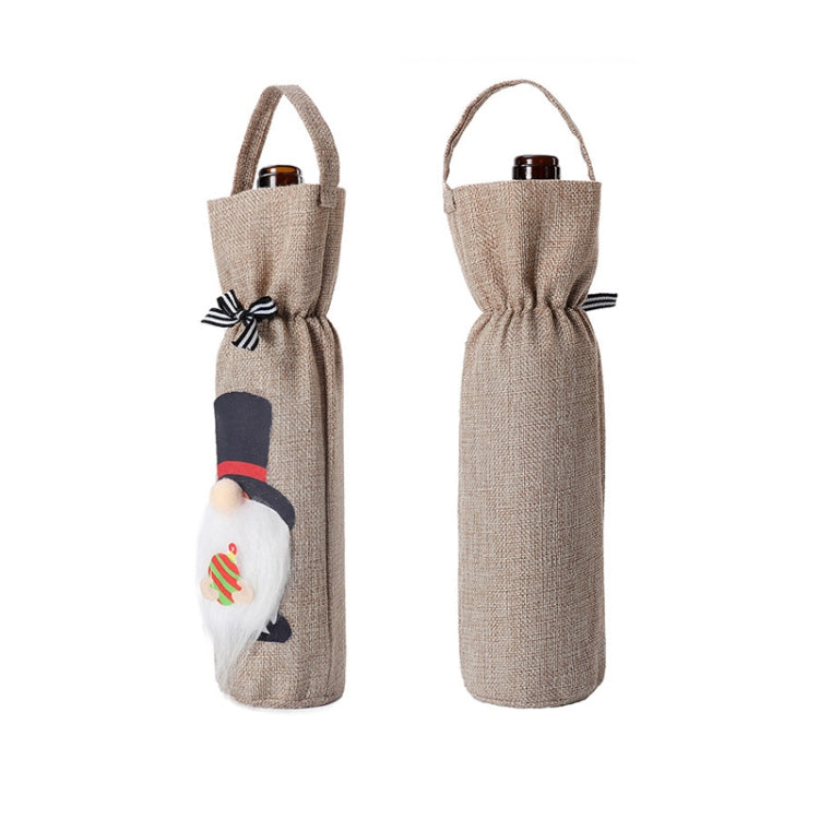 Christmas Decoration Supplies Tote Bottle Cover Champagne Red Wine Bag(Nordic Style)